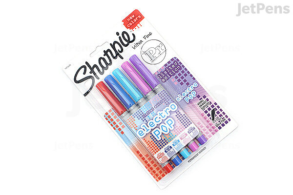 Sharpie® Ultra Fine Electro Pop Marker, Assorted Colors, 5/Pack