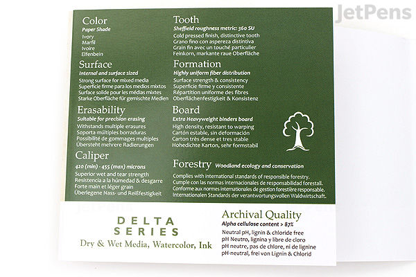 Stillman & Birn Delta Schetsboek – A4 Hardcover, 270 G/m², Ivoor Koudgeperst Papier, Voor Mixed Media En Aquarel