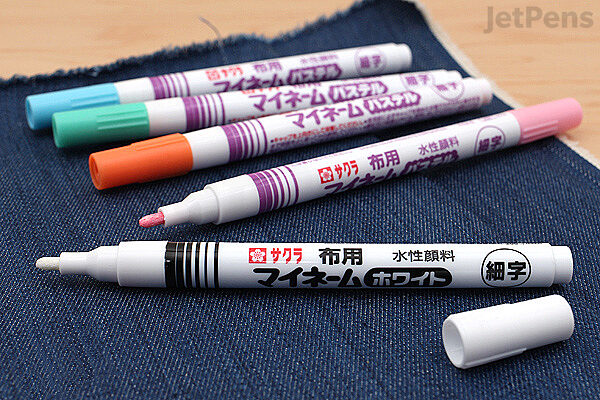 Fabric Markers - 4 Pack Colour Art Crafts Tag Name Set Draw Labels Write  Pens