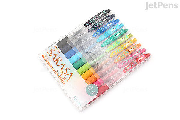 Zebra Sarasa Clip Gel Pen - 0.5 mm - 10 Color Set