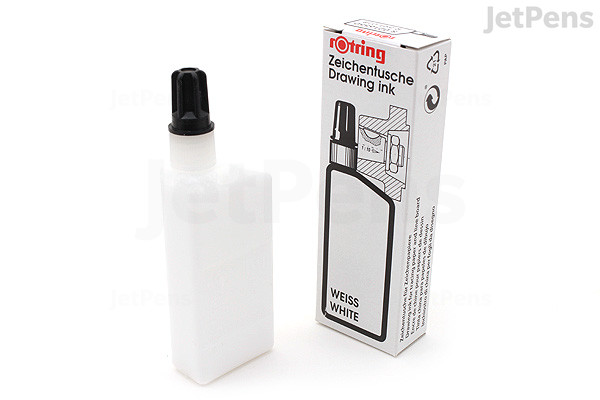 Rotring White Drawing Ink - 23 ml Bottle | JetPens