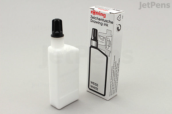 Rotring White Drawing Ink - 23 ml Bottle | JetPens