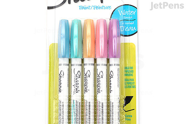 Sharpie Water-Based Paint Markers, Extra Fine Point Glitter Pastel Set