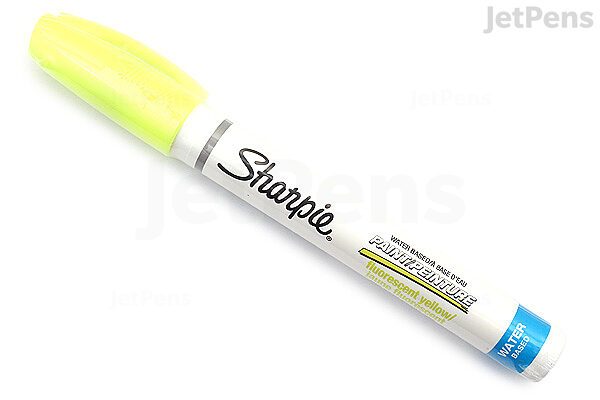Sharpie Water Based Paint Marker Fluorescent Yellow Marker Safe For Ki