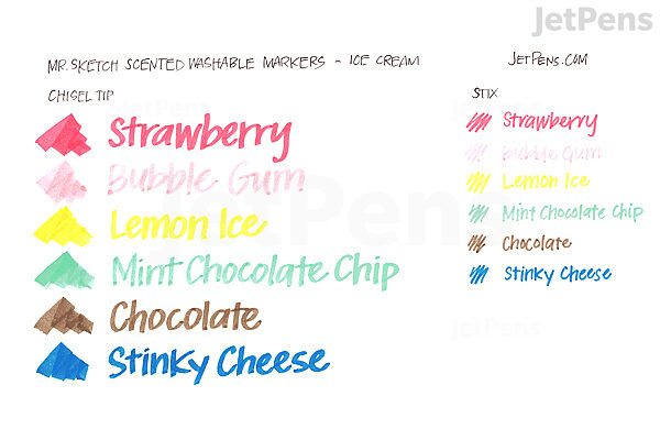 Mr. Sketch Scented Washable Markers - Ice Cream - Stix - 6 Color Set