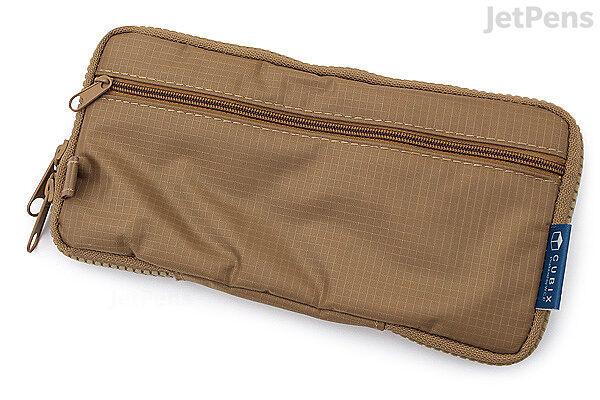 Cubix Round Zip Pen Case - Brown | JetPens