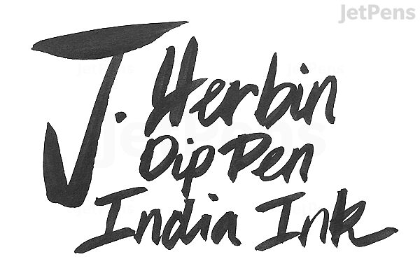 Herbin India Ink - Black - for Dip Pen - 50 ml Bottle - HERBIN 11209T