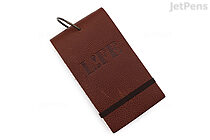 Life Index Cards on Ring - Leather Cover - 5" x 3" - Brown - LIFE P400