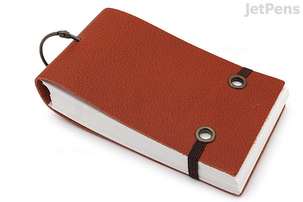 leather index card binder 3x5 Traditional Style Business card holder on the interior front cover pocket Deluxe ScanCard Binder - Style