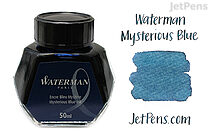 Waterman Mysterious Blue Ink - 50 ml Bottle - WATERMAN S0110790