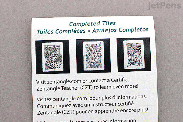 Sakura Zentangle - 9 Piece Drawing Set - White 2.5 x 3.5 Tiles