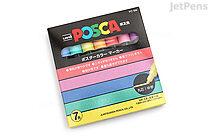 Uni Posca Glitter Paint Marker PC-3ML - Fine Point - 7 Color Set