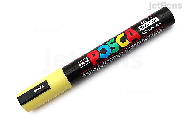 Posca Marker Extra Fine Point Tip 1m [Pastel Yellow]
