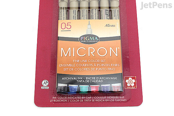 Sakura Pigma Micron Pen - Size 05 - 0.45 mm - 6 Color Set - SAKURA 30065