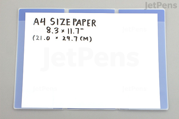 king jim oletta tri fold folder a4 blue jetpens com