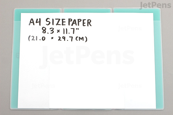 king jim oletta tri fold folder a4 transparent green jetpens com