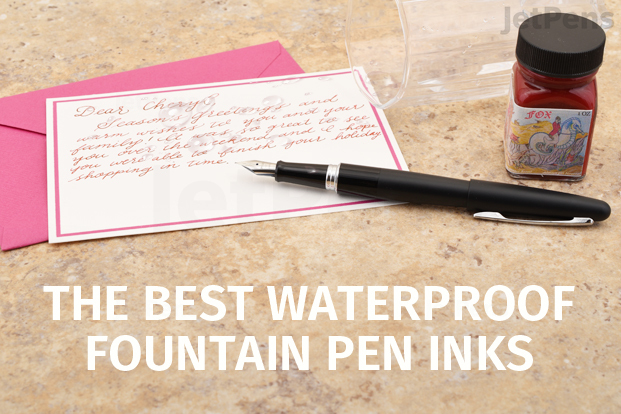 Which WATERPROOF INK for your FOUNTAIN PEN? 6 Brands Ink Review. 