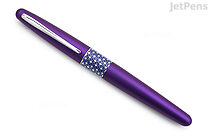 Pilot Metropolitan Retro Pop Fountain Pen - Purple Ellipse - Medium Nib - PILOT MPFB1BLKMPPL