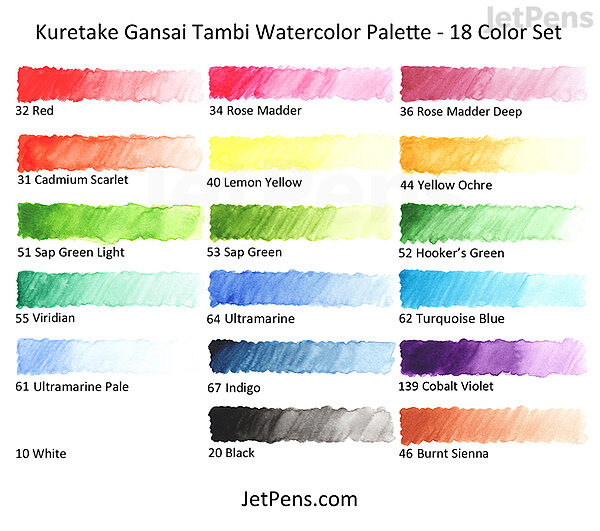 Kuretake Gansai Tambi 18 Color Set