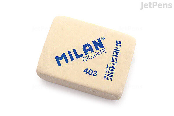 MILAN Can 60 School Look Soft Synthetic Rubber Erasers With Protective Case  Clear