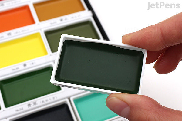 Set Di Acquerelli Giapponesi Kuretake GANSAI TAMBI - 36 Colori Vivaci, Opachi, Con Tavolozza E Tabella Colori