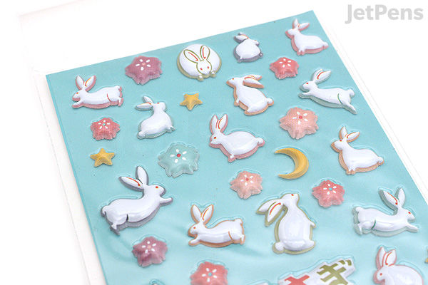 Koori Rabbit Sticker Kurochiku Japanese Puffy Stickers - Usagi (Rabbit) | JetPens