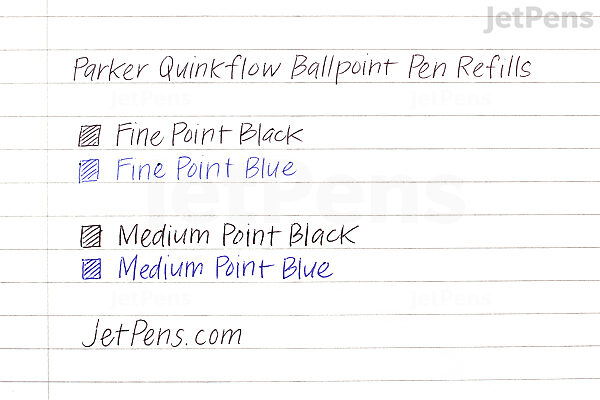 6 PK: Parker QuinkFlow Ballpen Medium Point Blue Ink Refill (1782470)