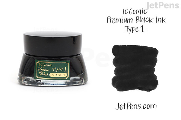 IC Comic Premium Black Type 1 Ink - 20 ml Bottle | JetPens