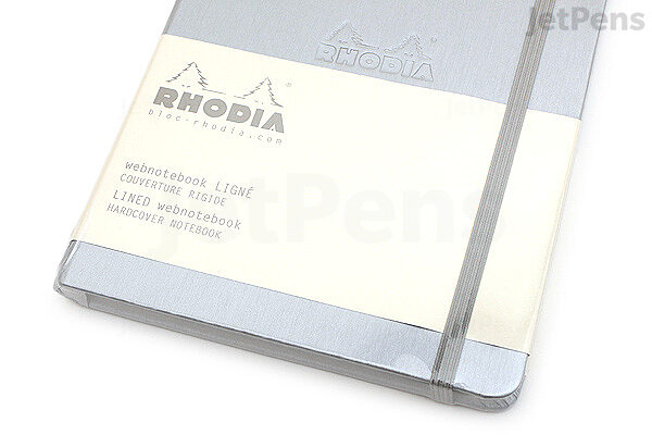 Rhodia Webnotebook - A5 (5.5" x 8.25") - Lined - Silver - RHODIA 118607