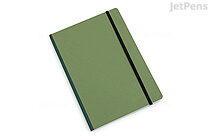Clairefontaine Basics Life Unplugged Clothbound Notebook - 6" x 8.25" - Lined - Green - CLAIREFONTAINE 795463