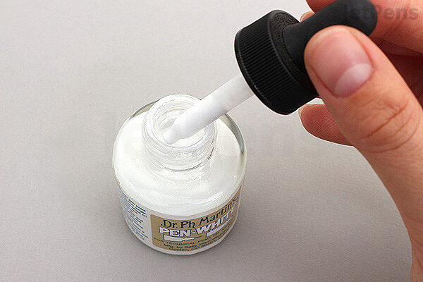 White Ink for Calligraphy  How to use Dr. PH Martins Bleed Proof