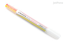 Kokuyo Beetle Tip Dual Color Highlighter - Soft Yellow / Soft Pink - KOKUYO PM-L313-1