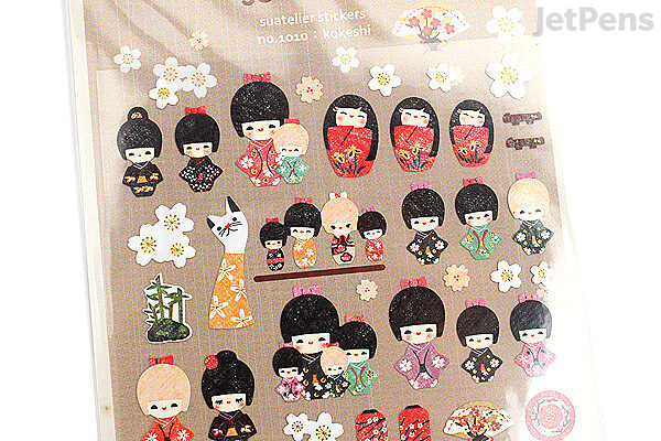 Kokeshi Doll Sticker Sheets, Small Kokeshi Doll Sticker Book, Japanese  Stickers, Kawaii Stickers, Cute Kokeshi Doll Stickers, Cute Stickers 