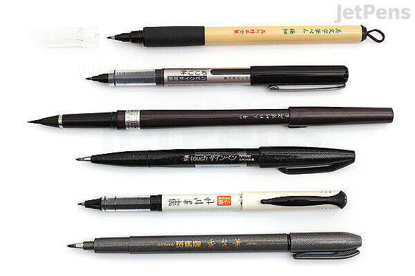 Zebra Disposable Brush Pens - 3 Pen Bundle
