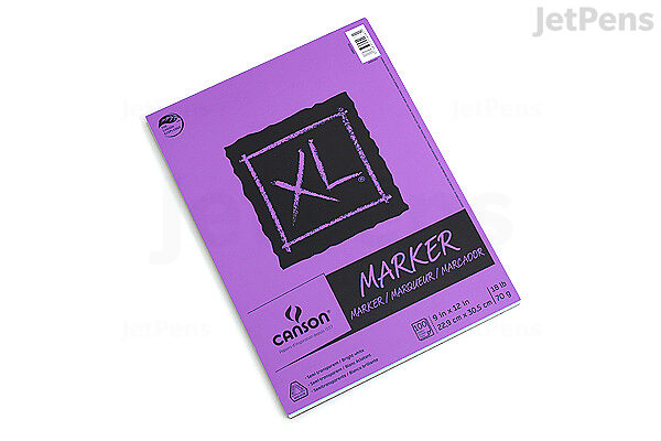 CANSON Canson XL Series Marker Paper Pad, Semi Translucent for Pen, Pencil  or Marker, Fold Over, 18 Pound, 9 x 12 Inch, White, 100 Shee