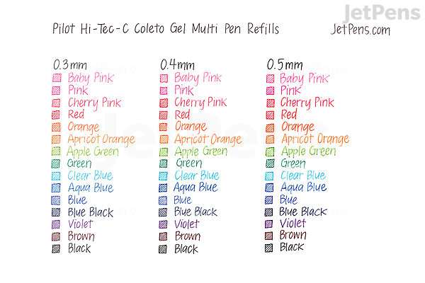 Pilot Hi Tec C Coleto Gel Multi Pen Refill 0 5 Mm 15 Color Bundle Jetpens Pilot Hi Tec C Coleto Gel Multi Pen Refill 0 5 Mm 15 Color Bundle Jetpens