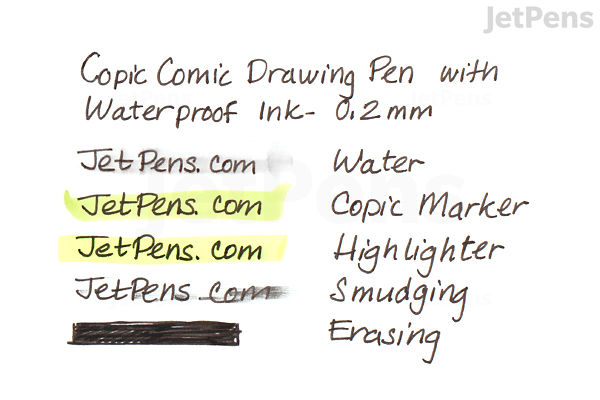 Comic Writing Pen Copic Comic Drawing Pen - 0.2 mm - Black | JetPens