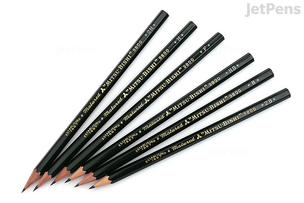 Uni Mitsubishi 9800 Pencil - Bundle of 6 Lead Grades - JetPens.com