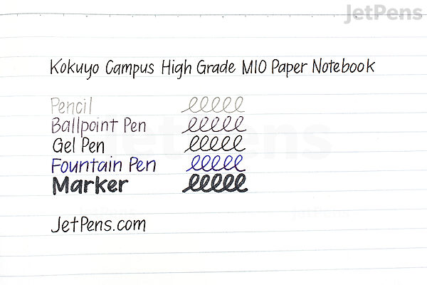 Kokuyo Campus High Grade MIO Paper Notebook - A5 - 7 mm Rule - Red Accents - KOKUYO GG108A