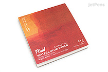 Global Art Fluid Watercolor Paper Easy-Block - Cold Press - 6" x 6" - GLOBAL ART 880066