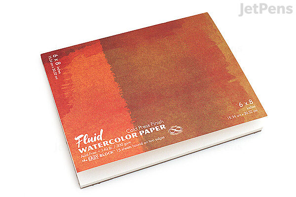 Global Art Fluid Watercolor Paper Easy-Block - Cold Press - 6" X 8" | Jetpens