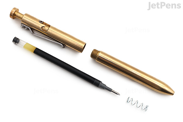 Karas Kustoms Bolt Pilot G2 Pen - Brass - 0.5 mm - Black Ink - JetPens.com