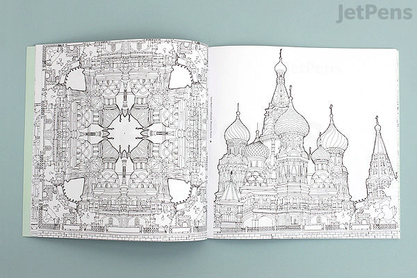 Structures Colouring In Fantastic Structures: A Coloring Book of Amazing Buildings Real and ...