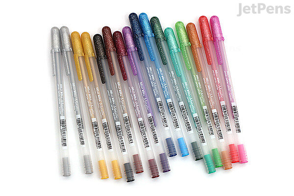 Gel Colour Pens Set, Flash Planner Pen, School Supplies, Glitter Pens
