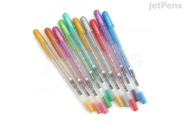 Metallic Gel Pen, Sparkling Ink, Metallic Pens Liquid Glitter