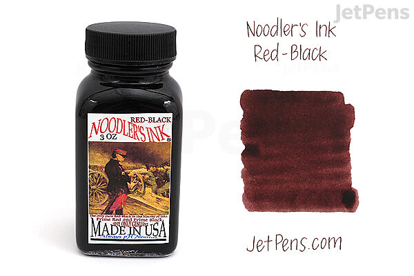 Noodler's Bottled Ink for Fountain Pens in Red-Black - 3oz - New In Box -  19019