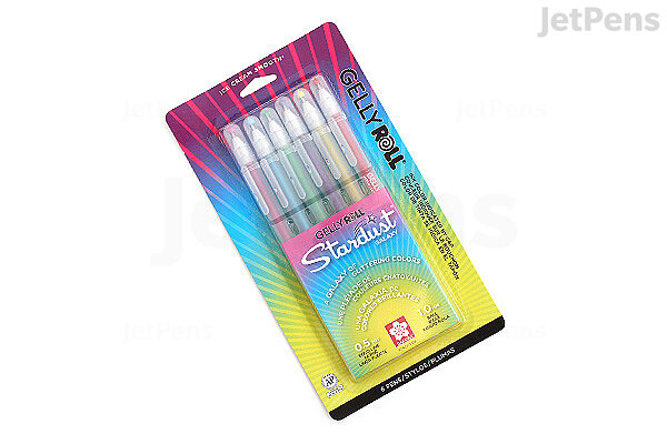 maquillaje conveniencia Llorar Sakura Gelly Roll Stardust Gel Pen - 1.0 mm - 6 Color Set - Galaxy | JetPens