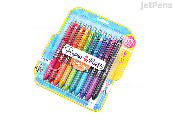 Paper Mate InkJoy Retractable Gel Pen, 0.7mm, Medium Point, 10-Count (Bright Blue)