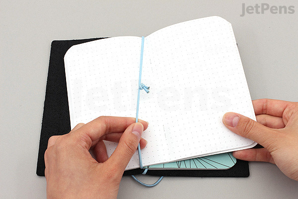 Word Notebooks Leather Notebook Jacket - Black/Blue | JetPens