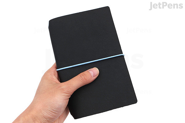 Word Notebooks Leather Notebook Jacket - Black/Blue | JetPens